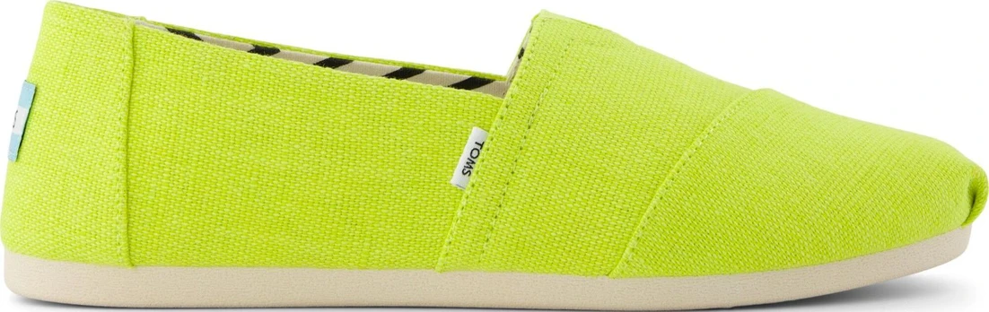 TOMS BRIGHT LIME HERITAGE CANVAS 10021937 Medium Green - 38