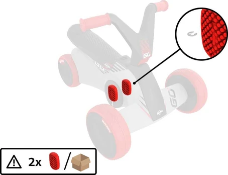 BERG GO² SparX Raudona - Pedal (2x)