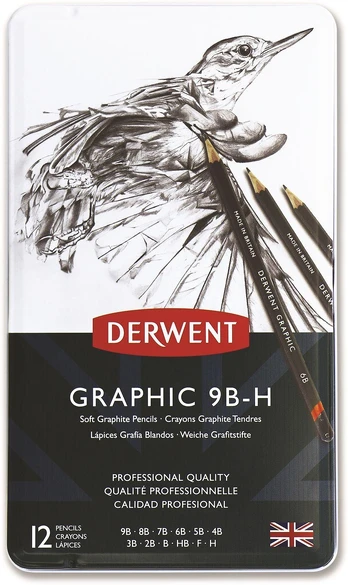 Derwent Graphic blyanter 12 stk sæt "soft"
