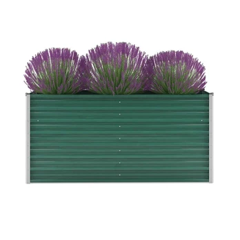 Sodo lovelis, galvanizuotas plienas, 160x40x77cm, žalias
