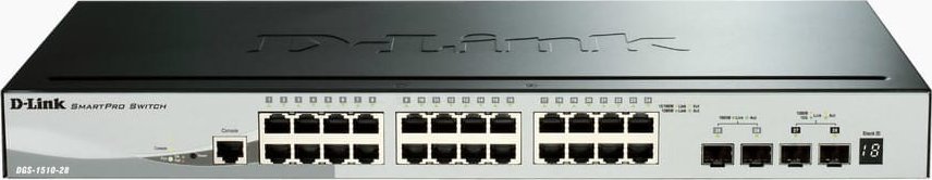 D-Link Stackable Smart Managed Switch with 10G Uplinks DGS-1510-28X/E	 Managed L2, Rackmountable, 1 Gbps (RJ-45) ports quantity 24