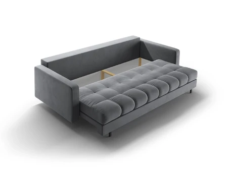 Velvet Sofa With Bed Function And Box, "Bali", 3 Seats, 222x84x105 Made in Europe