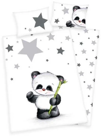 MCU Panda Junior Sengetøj 100x135 cm - 100 procent bomuld
