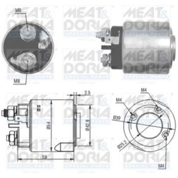 solenoidinis jungiklis, starteris MD46160