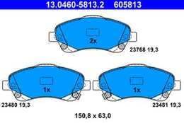 ATE 13.0460-5813.2 Brake pad set