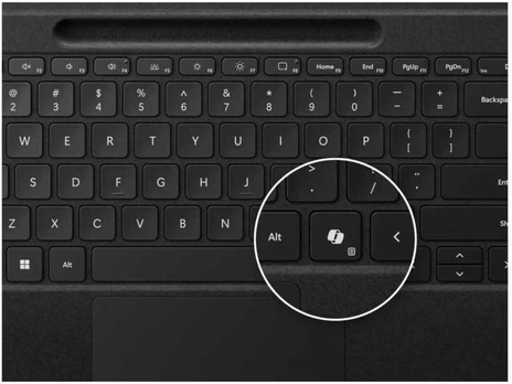 Juoda „Microsoft Surface Pro Flex“ klaviatūra