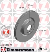 Stabdžių diskas ZIMMERMANN 610.3712.20 kaina