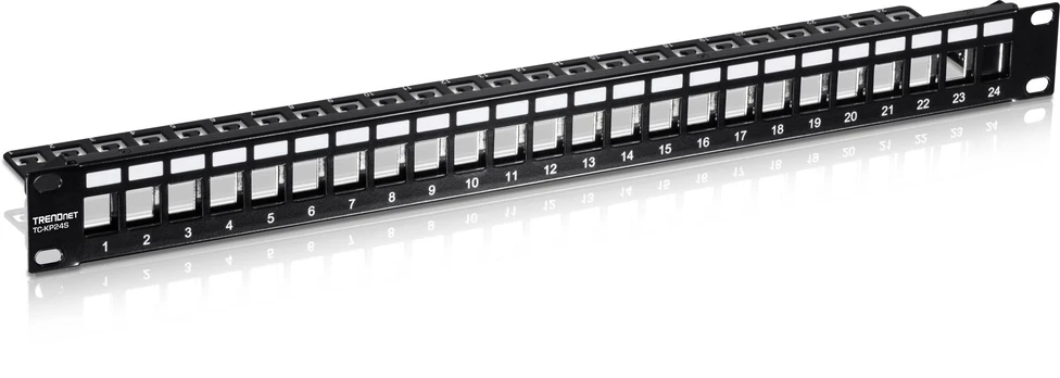 TRENDnet Patchpanel 24 port Cat6 geschirmt 1U 19" rackmount