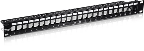 TRENDnet Patchpanel 24 port Cat6 geschirmt 1U 19" rackmount kaina
