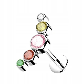 Breil Piercing'as - auskaras Cluster su cirkoniais Conch Helix Titanas 1,2/8