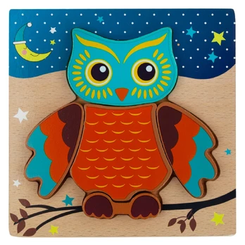 Medinė dėlionė Owl