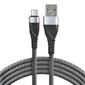 EverActive CBB-2MG braided USB to micro USB cable 200 cm with support for fast charging up to 2.4 A gray