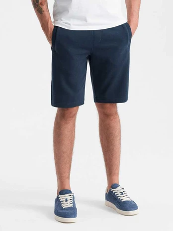 basic cotton sweatpants - dark mėlynas v1 om-srbs-0149