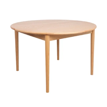 Dining table TROYES D100+32xH75cm, oak