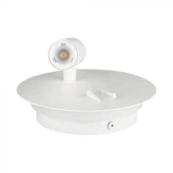9W LED sieninis šviestuvas, baltas, 3000K