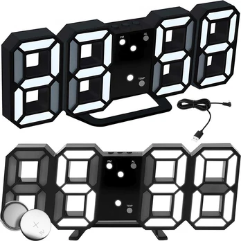 Retoo ZEGAR ELEGRONICZNY LED BUDZIK TERMOMETR ALARM DATA