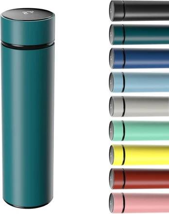 Homealexa kelioninis termopuodelis 500 ml su LED temperatūros ekranu
