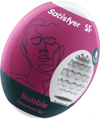 Satisfyer Masturbator Egg – Bubble Egg Masturbator Termoplastinis elastomeras (TPE)