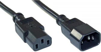 Maitinimo kabelis InLine 3 Pin IEC C13 - C14 0.5m (16605)