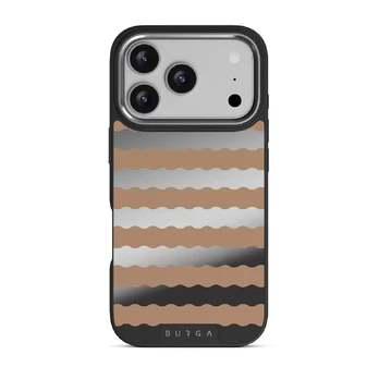 Golden Sand - iPhone 17 Pro Case, Elite Mirror Dark (MagSafe) / Silver