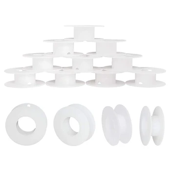 PandaHall 20vnt 20mm baltos plastikinės tuščios ritės A