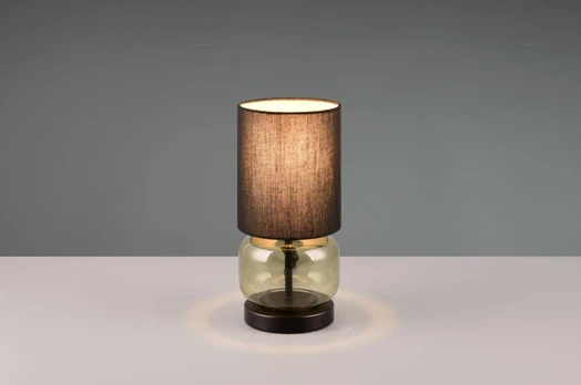 Elio table lamp E27 matt black/green gaismeklis