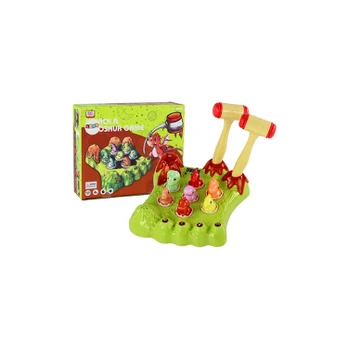 Lean Wack-A-Mole Game Dinosaurs Board Two Hammers Green Lights Sounds