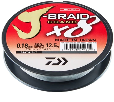 Valas Daiwa J-Braid Grand X8 Light Pilkas 135m 006mm