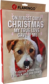 Flamingo - Christmas calendar dog snacks 295Gr - (522537) kaina