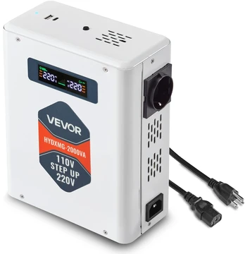 Įtampos keitiklis-transformatorius 2000 VA. 110 V į 220 V. su USB išvestimi
