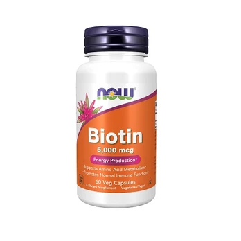 NOW Biotin 5000 mcg 60 kaps.