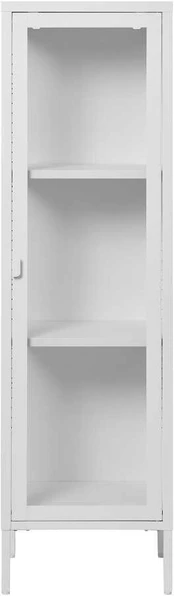 Vitrina - Brisbane plona - 40x35x140 cm - Balta