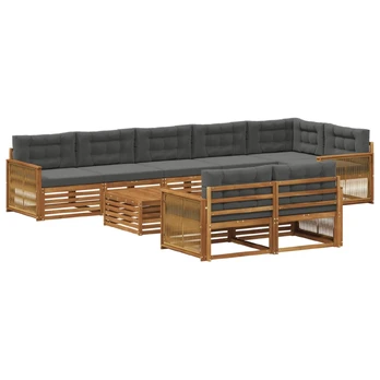Lauko sofos komplektas su pagalve 9 pcs