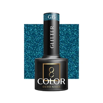 OCHO NAILS Hibridinis nagų lakas GLITTER G15 -5 g