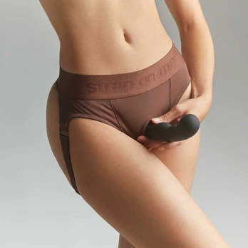 Strap On Me HARNESS LINGERIE HEROINE - XL - CHOCOLATE