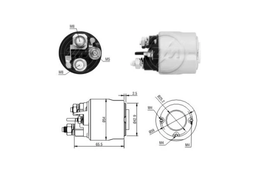 Solenoidinis jungiklis, starteris ERA ZM2494