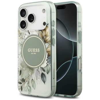 Case Guess IML Flower & Tonal Circle MagSafe for iPhone 18 Pro Max / 17 Pro Max green