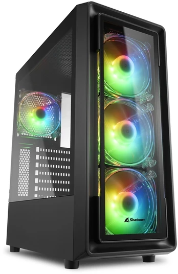 Korpusas Sharkoon TK4 RGB, juoda