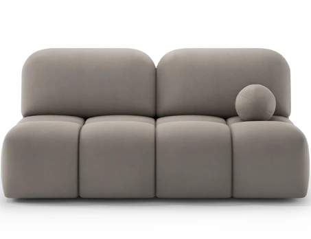 Nuwia sofa with sleeping function and storage box, beige plush upholstery, Modern, Beige