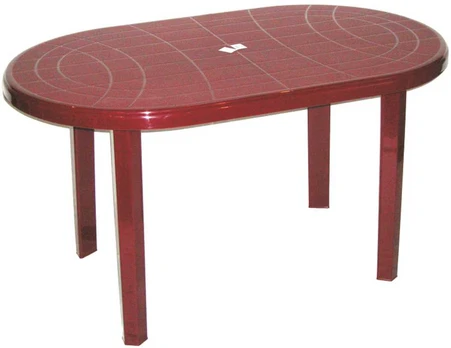 Stół sodo plastikowy Jantar bordo 135 x 80 cm OŁER