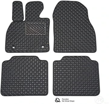 Kilimėliai QuiltyMats PORSCHE PANAMERA 2009-2016 (4 vnt.), Juodas-Gray /13-14