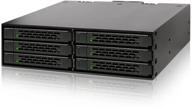 Icy Dock MB996SP-6SB drive bay panel Juodas