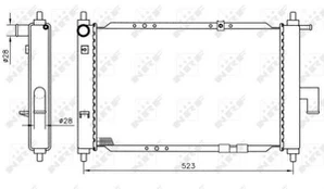 Variklio radiatorius NRF NRF 53375