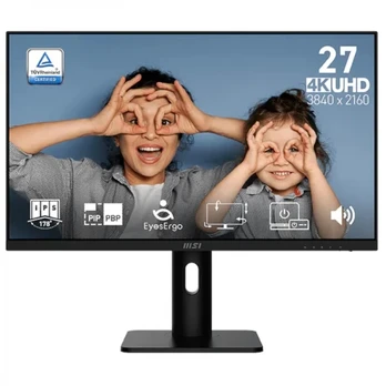 Monitorius MSI PRO MP273UP E6 / 27″ (68,5 cm) / 3840 X 2160 / 60Hz / 4 ms / Pivot