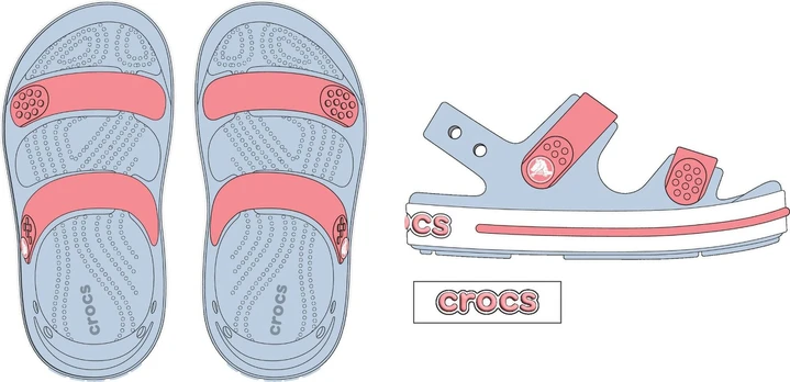Crocs™ Crocband Cruiser Sandal Blue Frost/Guava - 23
