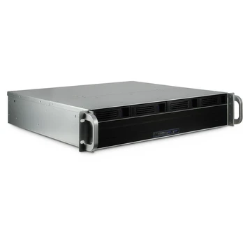 Inter-Tech IPC 2U-2404S Rack Juodas, Sidabrinis