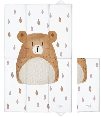 Sulankstomas vystymo kilimėlis Ceba Baby Basic Bear Buddy, 50 × 80 cm