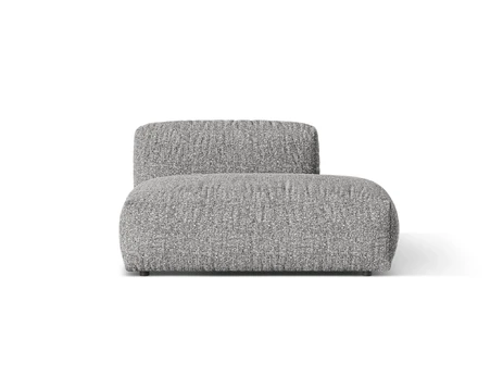 Boucle right sofa, "Martina", 2 Seats, 133x106x75, Graphite