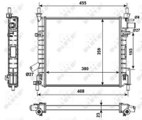 Variklio radiatorius NRF NRF 53989