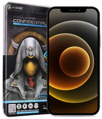 X-ONE Full Cover Extra Strong Privacy - for iPhone 15 (full glue) tempered glass 9H